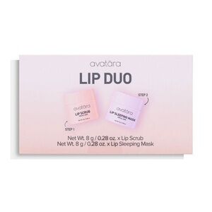Avatara Lip Duo Set/ Includes 8 ounce lip scrub & 8 ounce lip sleeping mask
